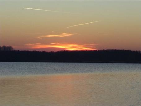 Nettetal : Im Winter an den Krickenbecker Seen, Verlauf eines Sonnenunterganges
